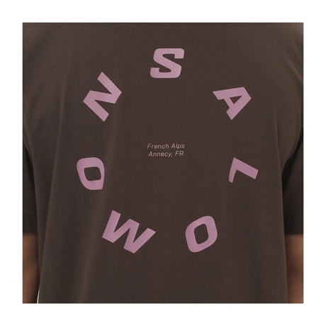 Salomon Round Logo Graphic T-shirt pour homme - Coffee Bean