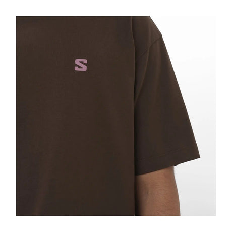 Salomon Round Logo Graphic T-shirt pour homme - Coffee Bean