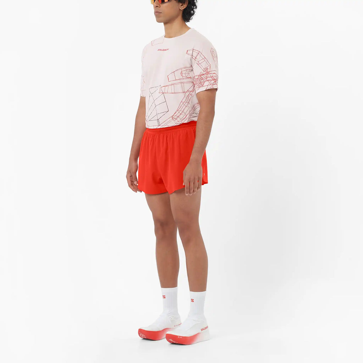 Salomon S/Lab Phantasm 3 chaussures de course à pied unisexes - White / White / Fiery Red