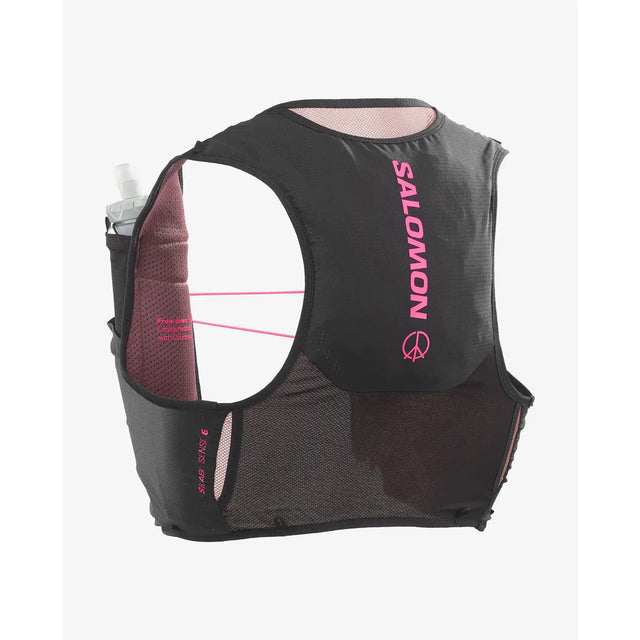 Salomon S/Lab Sense 6 Limited Courtney Edition veste d'hydratation - Black / Rose Taupe / Knockout Pink