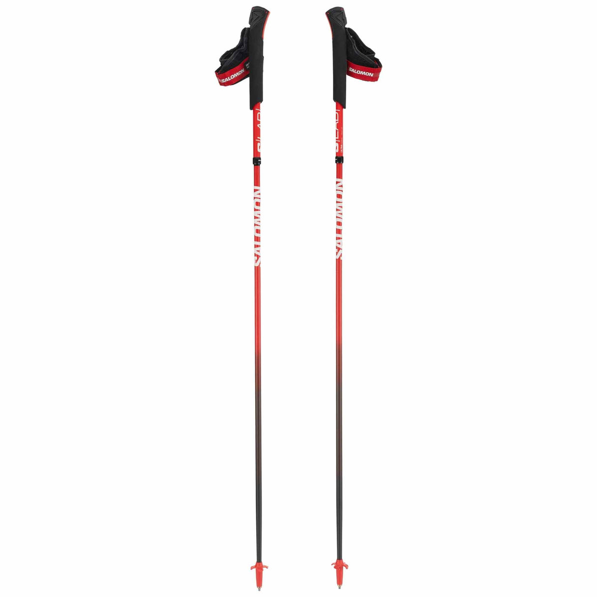 Salomon S/Lab Ultra Carbon Trail Running Poles - Fiery Red / Black