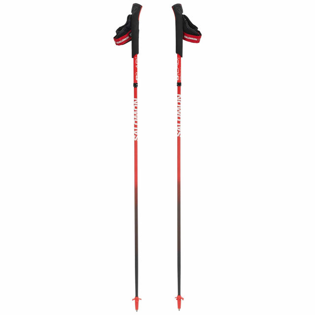 Salomon S/Lab Ultra Carbon Trail Running Poles - Fiery Red / Black