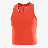 Salomon SENSE AERO débardeur court pour femme - Fiery Red