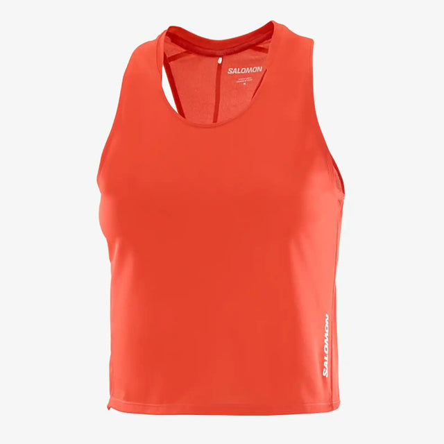 Salomon SENSE AERO débardeur court pour femme - Fiery Red