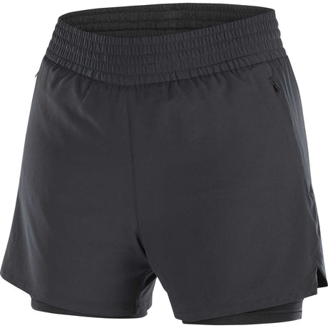 Salomon SHAKEout short sport 4 pouces 2-en-1 pour femme - Deep Black