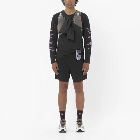 Salomon SHAKEout Core Graphic T-shirt à manches longues pour homme - Deep Black