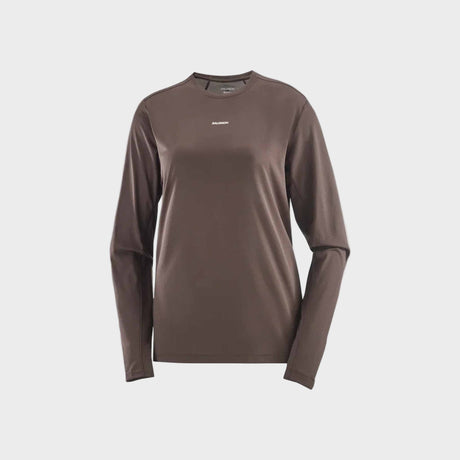 Salomon SHAKEout Core Long Sleeve Tee for Women - Coffee Bean