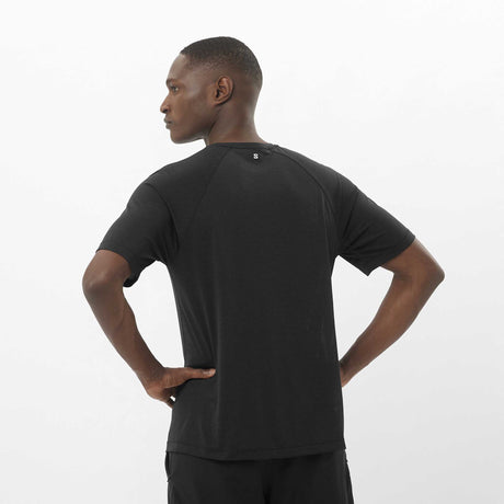 Salomon SHAKEout Core T-shirt de course et entrainement pour homme dos - Deep Black