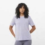 Salomon SHAKEout Core T-shirt de course à pied pour femme face - Cosmic Sky
