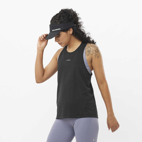 Salomon SHAKEout Core camisole de course à pied pour femme live - Deep Black