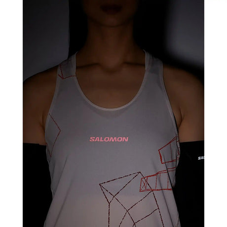 Salomon S/LAB Speed camisole pour femme - Lilac Ash / Fiery Red