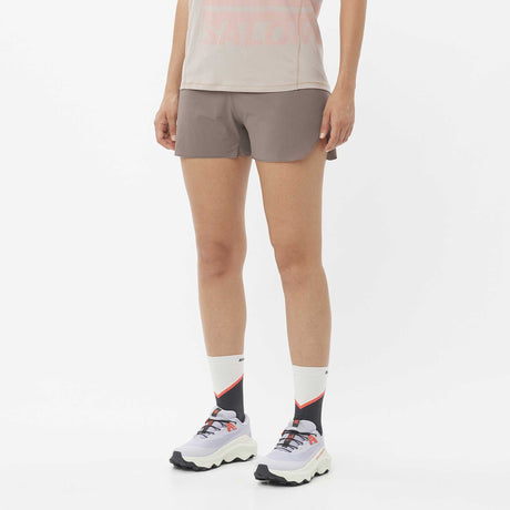 Salomon Sense Aero Shorts de course a pied 3 po femme face - Iron