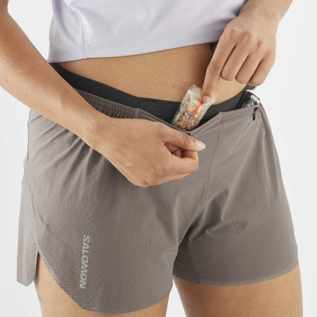 Salomon Sense Aero Shorts de course a pied 3 po femme pochette interne- Iron