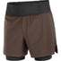 Salomon Sense Aero short 5 po 2-en-1 trail pour homme - Coffee Bean