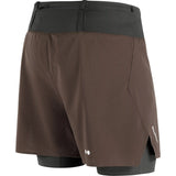 Salomon Sense Aero short 5 po 2-en-1 trail pour homme - Coffee Bean