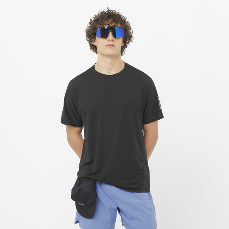 Salomon Sense Aero GFX T-shirt à manches courtes pour homme face - Noir / Noir