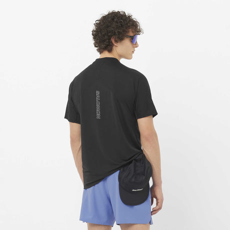 Salomon Sense Aero GFX T-shirt à manches courtes pour homme dos - Noir / Noir