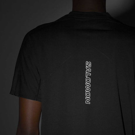 Salomon Sense Aero GFX T-shirt à manches courtes pour homme logo réfléchissant - Noir / Noir