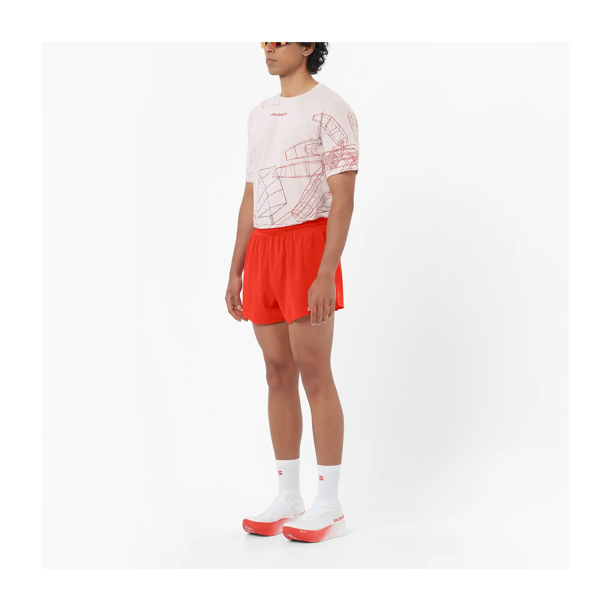 Salomon Sense Aero Split short 3 po pour homme - Fiery Red