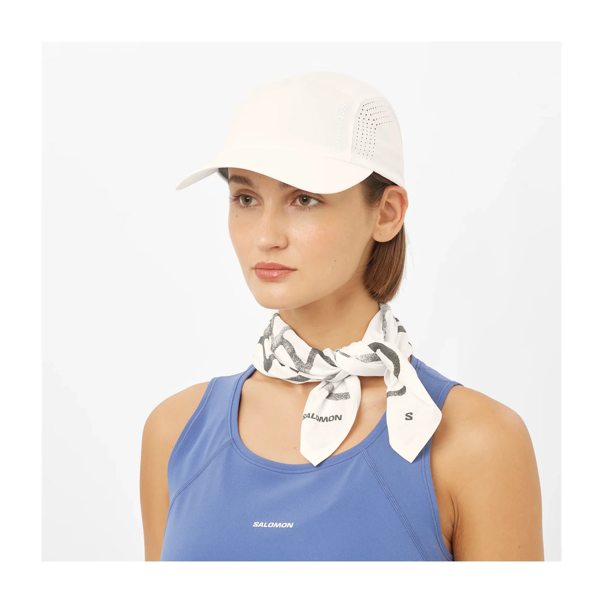 Casquette de course à pied Salomon Shakeout - Whisper White