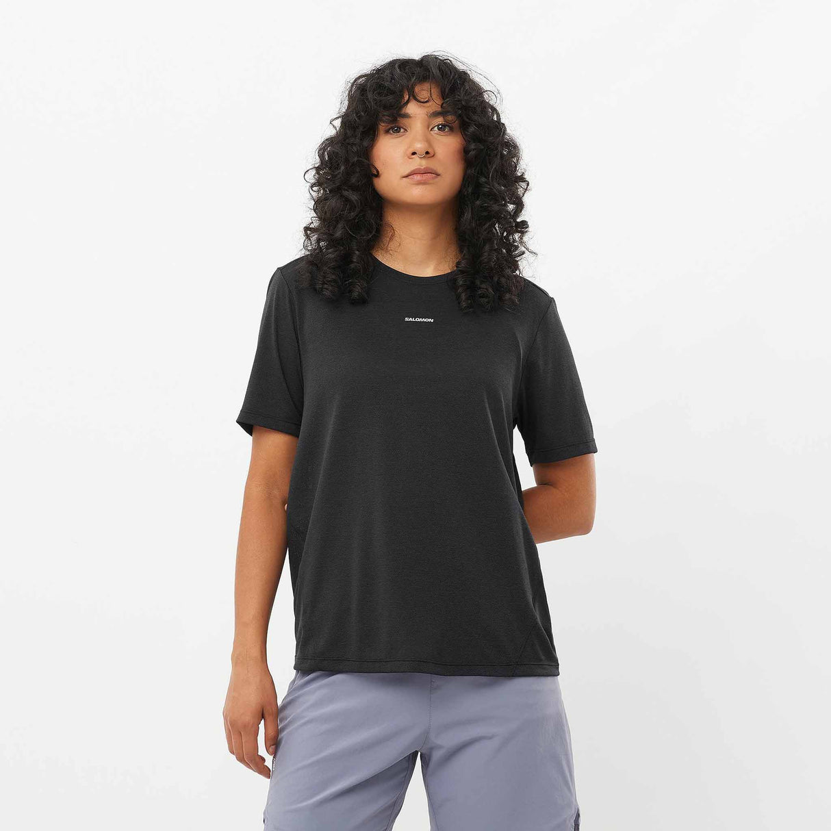 Salomon Shakeout Core SS Tee for Women - Deep Black