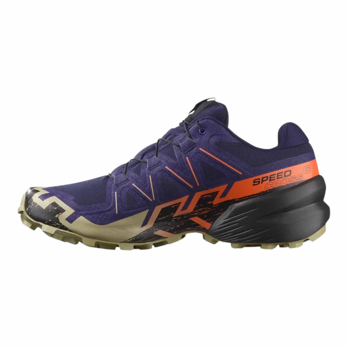 Salomon Speedcross 6 Men'S Running Shoes - Maritime Blue / Black / Cherry Tomato