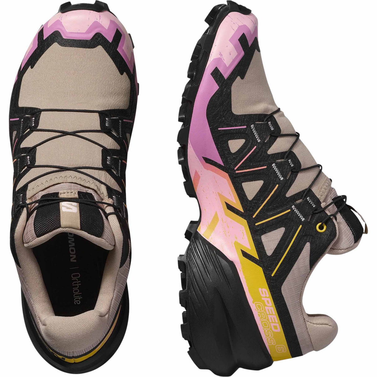 Salomon Speecross 6 Women's Trail Running Shoes - Etherea / Black / Cyclamen