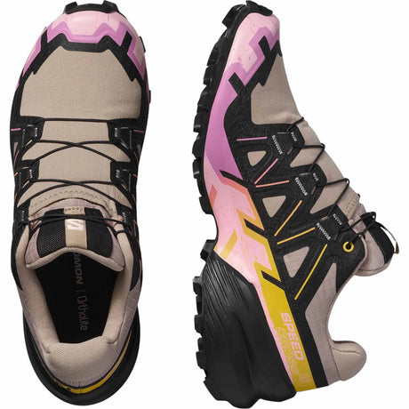 Salomon Speecross 6 Women's Trail Running Shoes - Etherea / Black / Cyclamen