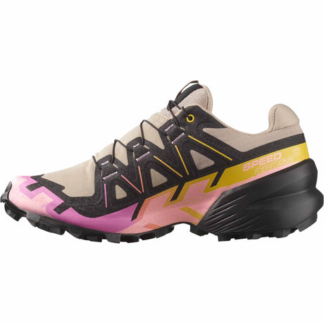 Salomon Speecross 6 Women's Trail Running Shoes - Etherea / Black / Cyclamen
