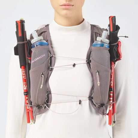 Salomon ADV Skin 12 Gradient veste d'hydratation de course pour femme - Iron / Shadow Gray / Iris Orchid