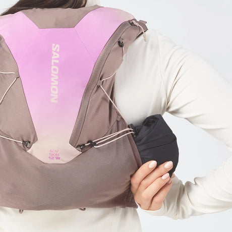 Salomon ADV Skin 12 Gradient veste d'hydratation de course pour femme - Iron / Shadow Gray / Iris Orchid