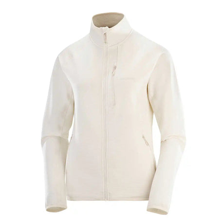 Salomon Salomon Essential Light Warm Full Zip Midlayer chandail pour femme - Whisper White