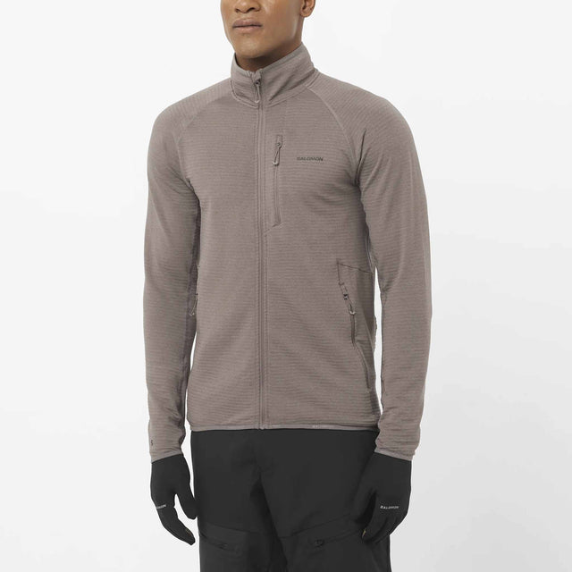 Salomon Salomon Essential Lightwarm Full Zip Midlayer chandail de course pour homme