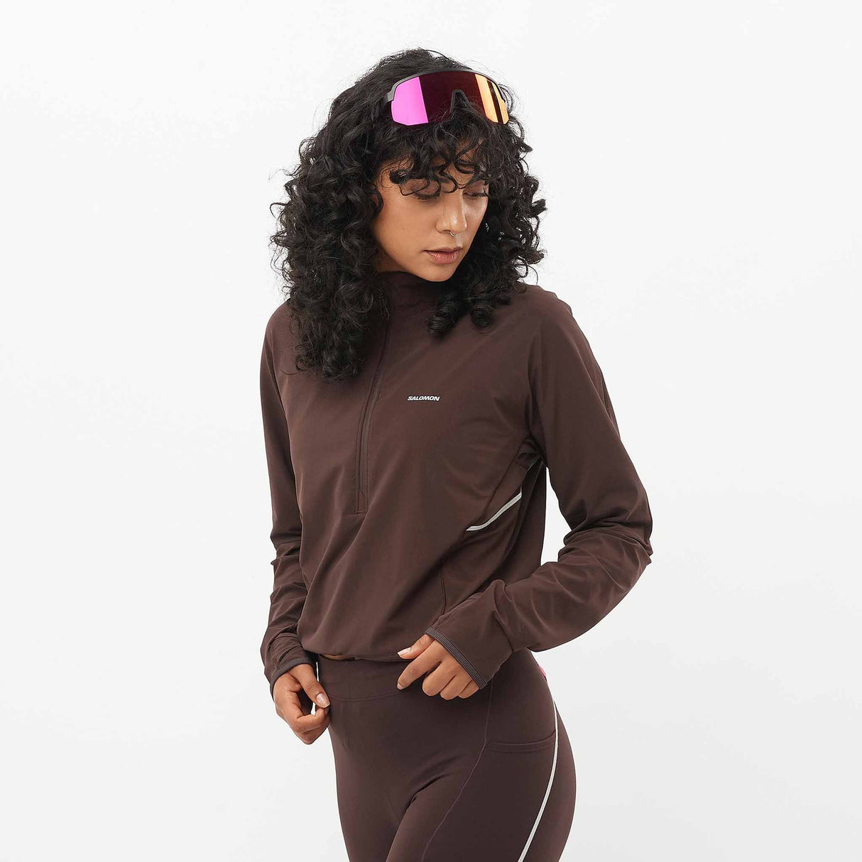 Salomon Salomon Sense Aero Hybrid Half-Zip Midlayer chandail de course à pied pour femme