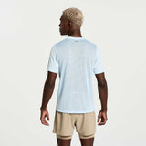 Saucony Elevate Short Sleeve t-shirt de course à pied homme dos- vapor