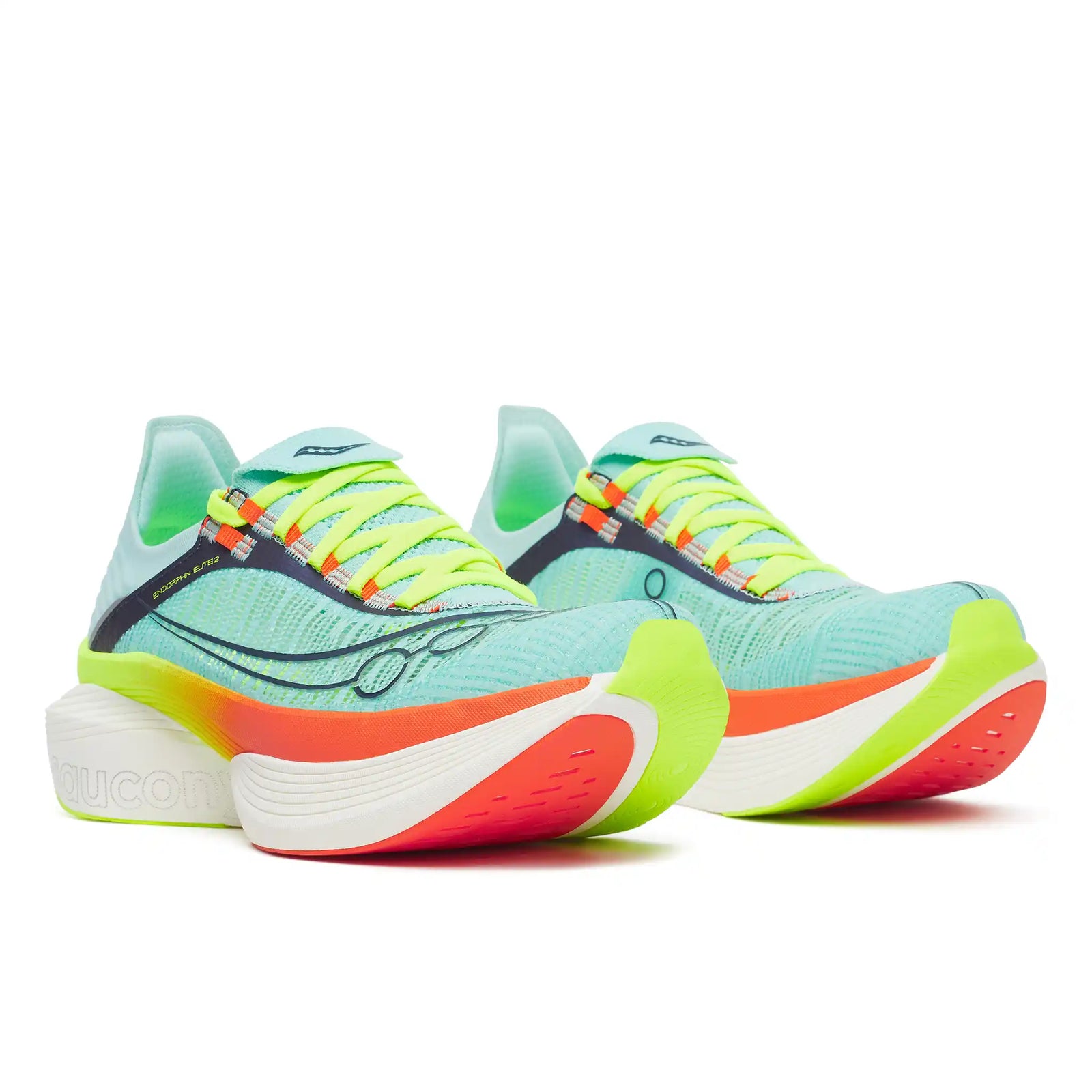 Saucony Endorphin Elite 2 chaussures de course à pied unisexes - Splash / Fire