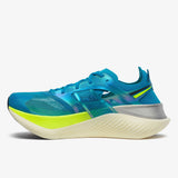 Saucony Endorphin Elite chaussures de course homme lateral - ViziBlue / Citron