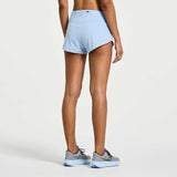 Saucony Outpace Split Short 2,5 po de course à pied femme dos lateral droit- ether