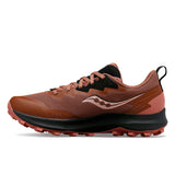 Saucony Peregrine 14 GTX souliers de course sur sentier femme lateral - Clove / Black