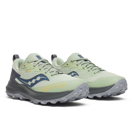 Saucony Peregrine 14 GTX souliers de course sur sentier femme paire  - Sauge / Carbone