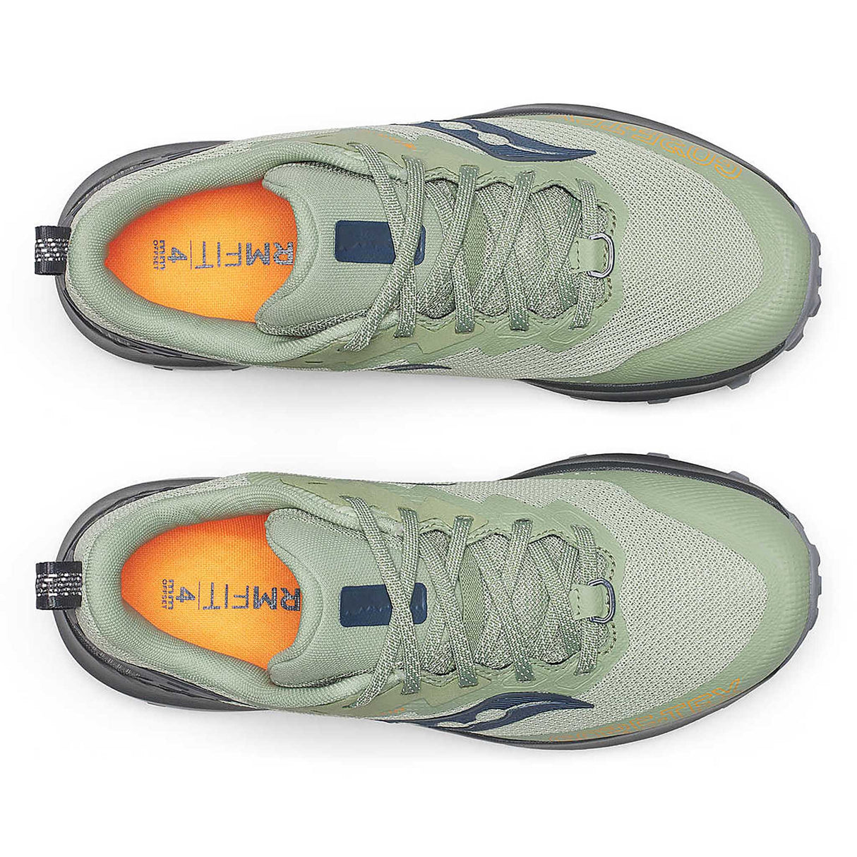 Saucony Peregrine 14 GTX souliers de course sur sentier femme empeigne - Sauge / Carbone