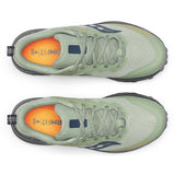 Saucony Peregrine 14 GTX souliers de course sur sentier femme empeigne - Sauge / Carbone