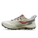 Saucony Peregrine 14 souliers de trail homme lateral -Stone / Cinder