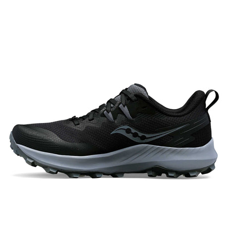 Saucony Peregrine 14 souliers de trail homme lateral - Black / Carbon