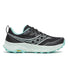 Saucony Peregrine 16 GTX chaussures de course à pied trail femme - Black / Aqua