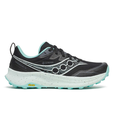 Saucony Peregrine 16 GTX chaussures de course à pied trail femme - Black / Aqua
