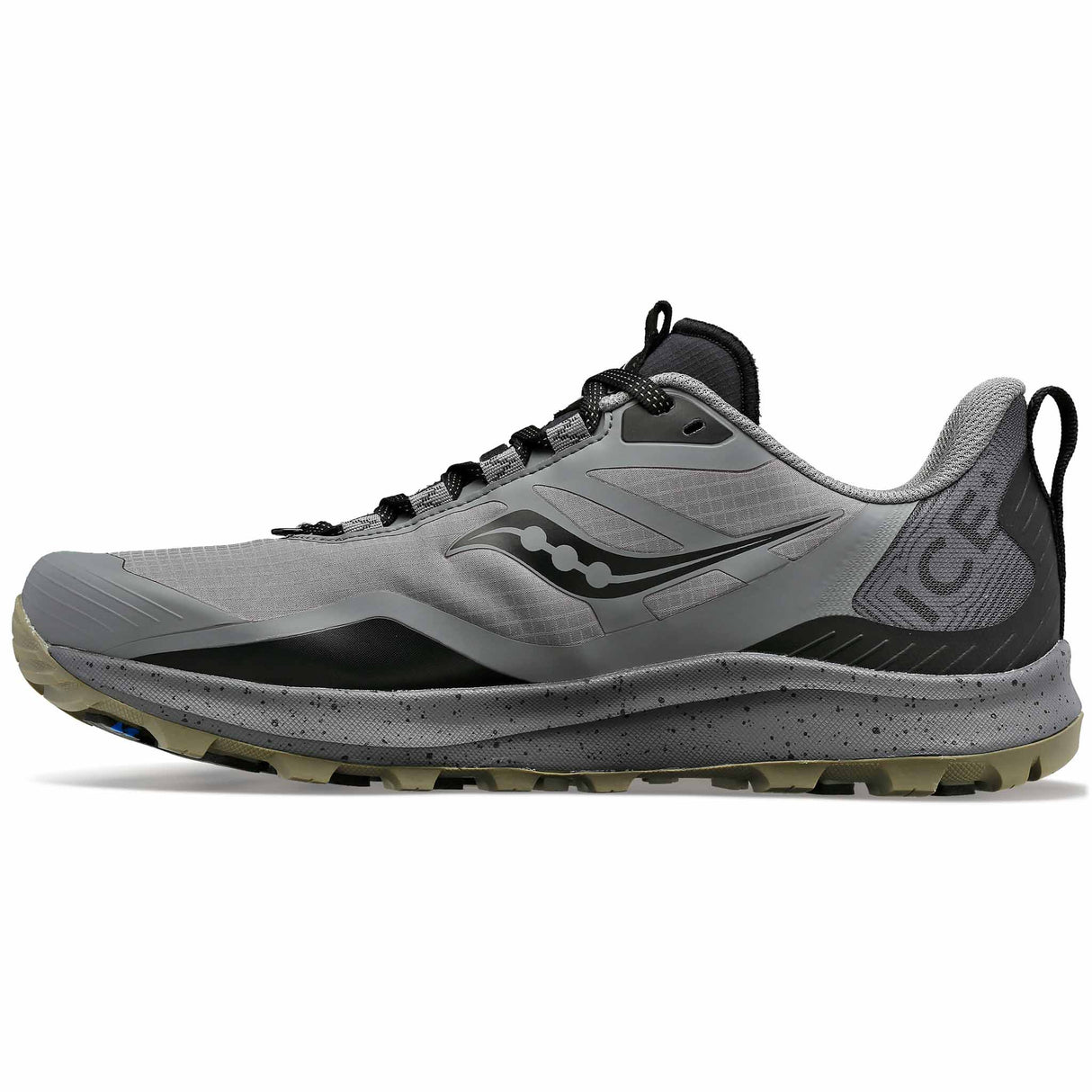 Saucony Peregrine ICE+ 3 chaussures de course a pied d'hiver trail homme - Gravel / Black