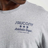 Saucony Rested T-shirt à manches courtes homme face detail- gris