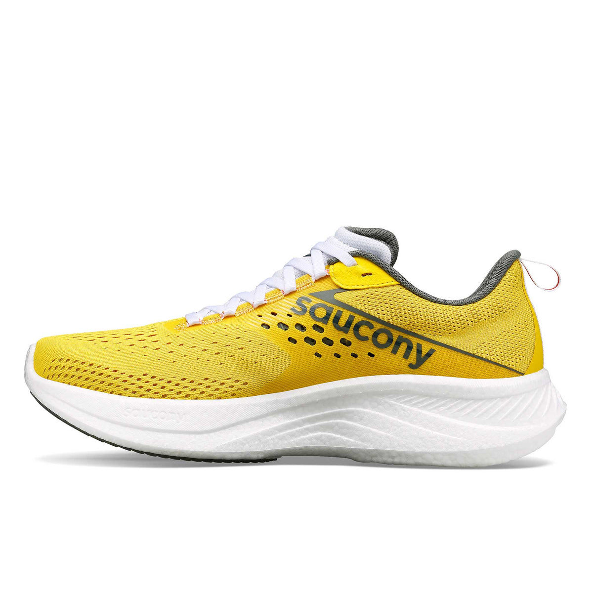 Saucony Ride 17 souliers de course homme lateral- Canary / Bough