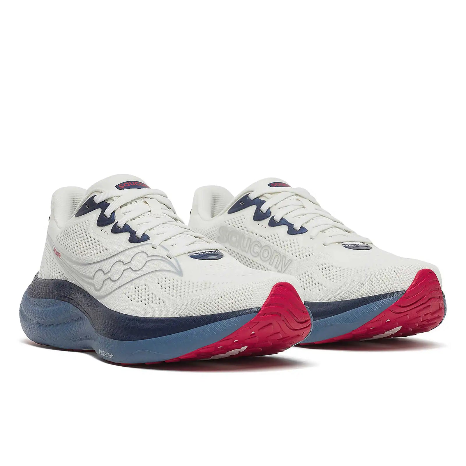 Saucony Ride 19 souliers de course à pied homme - Ivory / Storm